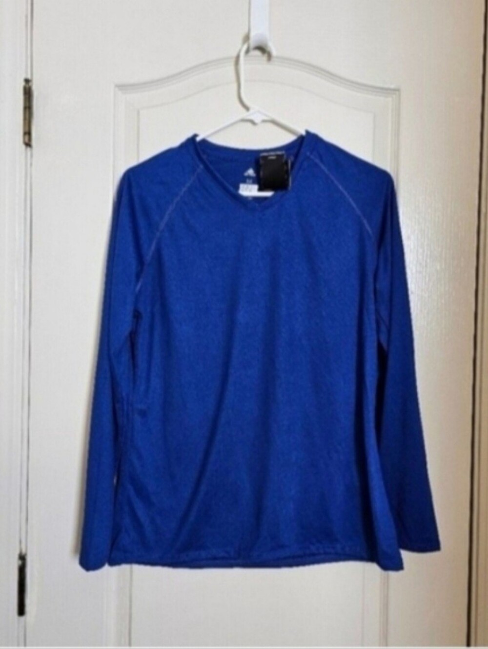 adidas Long Sleeve Performance Tee in Royal Blue Sz M